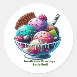 Aufkleber für Eiskrem