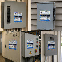 Aufkleber für Elektriker | QR-Code-Service-Kontakt