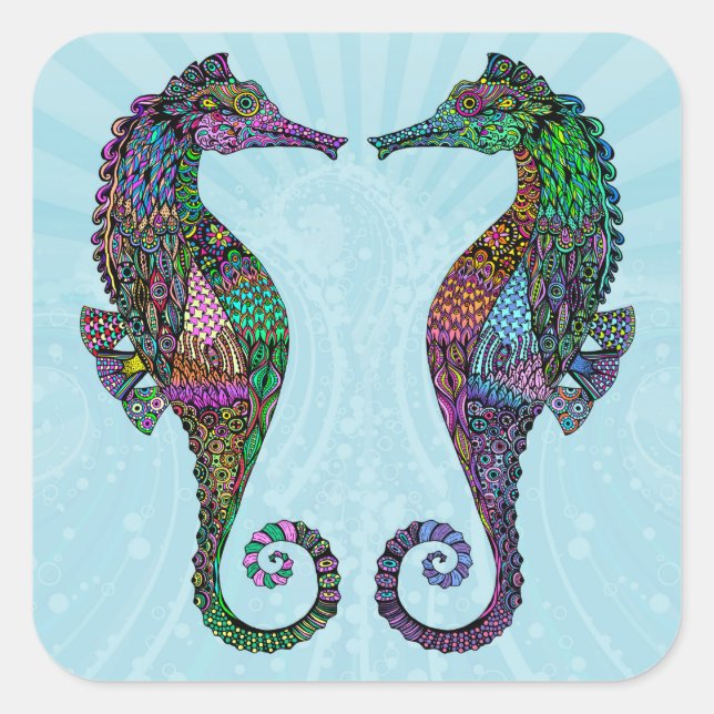 Aufkleber für elektrischer Seepferd (Vorderseite)