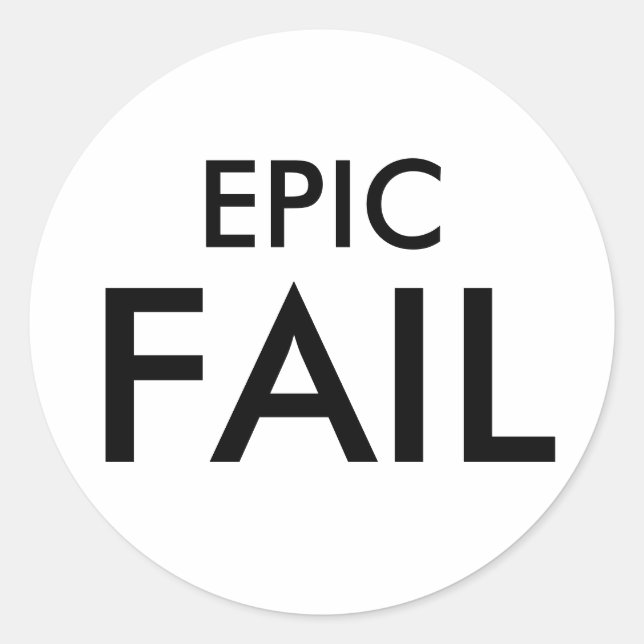 Aufkleber für EPIC-VERSAGTE (Vorderseite)