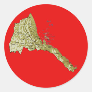 Aufkleber für Eritrea-Karte