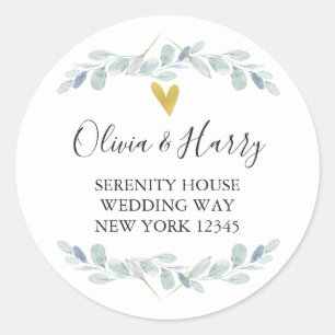 Aufkleber für Eukalyptus-Rücksendeadressen