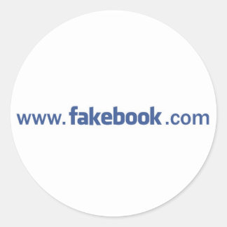 Aufkleber für Fakebook-Website