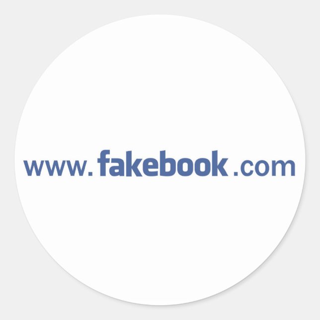 Aufkleber für Fakebook-Website (Vorderseite)