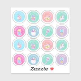 Aufkleber für farbenfrohe Studiennachweise