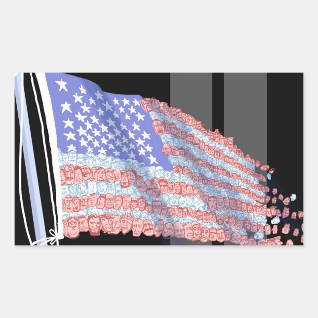 Aufkleber für fragmentierte Flaggen (Vorderseite)