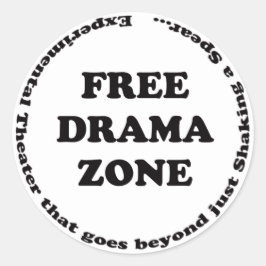 Aufkleber für freie Drama-Zone
