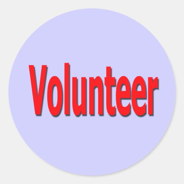Aufkleber für Freiwillige - lila (Vorderseite)