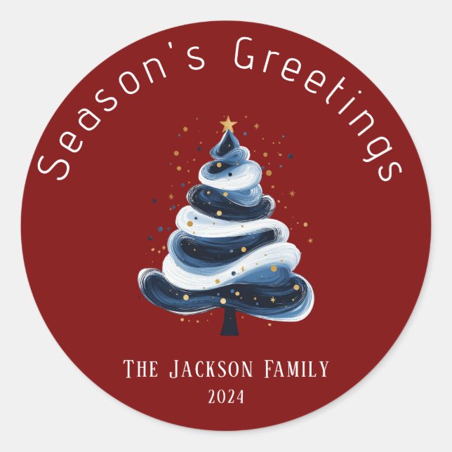 Aufkleber für Frohe Festtage (Vorderseite)