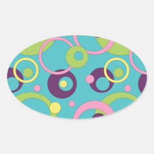Aufkleber für Funky Blue Circles