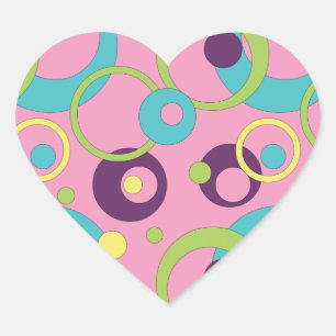 Aufkleber für Funky Pink-Kreise