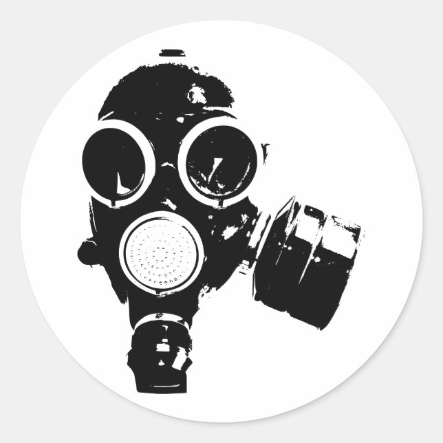 Aufkleber für Gasmasken (Vorderseite)