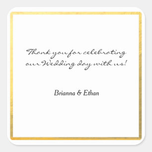 Aufkleber für Gastgeschenk Hochzeiten aus Gold