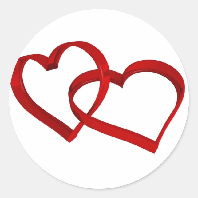 Aufkleber für gebundene Herzen (Vorderseite)
