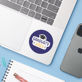 Aufkleber für Gelbblauer Abschluss