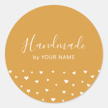 Aufkleber für gelbe Niedliche Herzstücke Handgefer