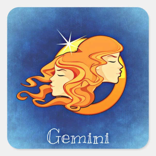 Aufkleber für Gemini zodiac (Vorderseite)