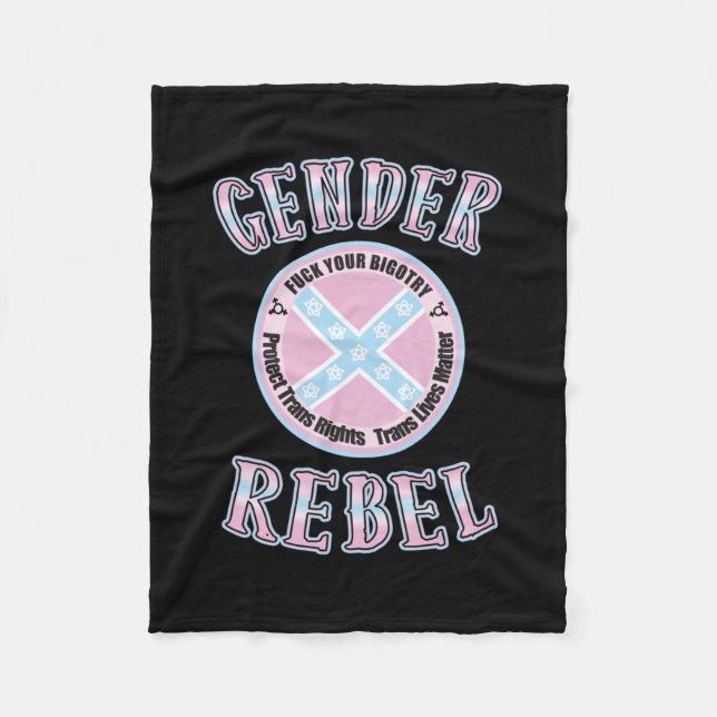 Aufkleber für Gender Rebel Fleecedecke (Vorderseite)