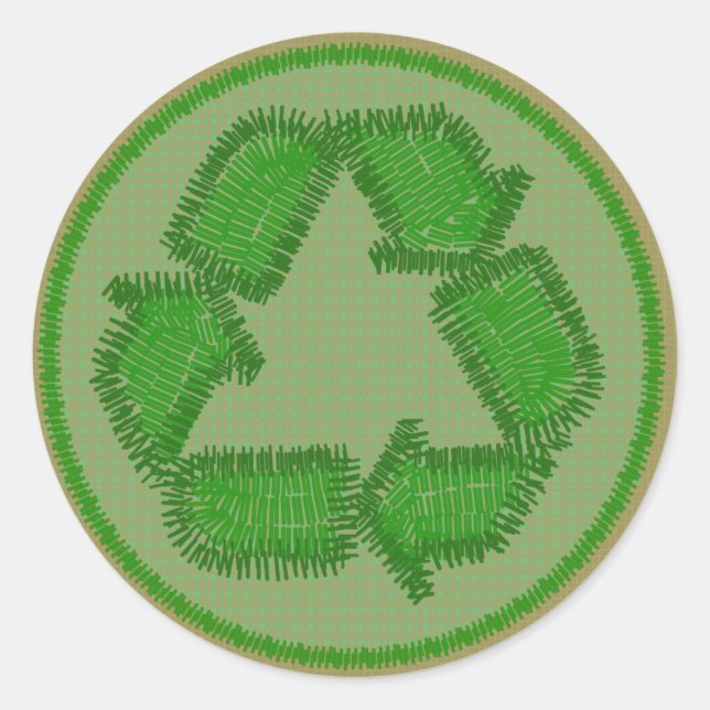 Aufkleber für Gerecycelt Pflaster (Vorderseite)