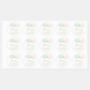 Aufkleber für Geschlechtsorgane, blaue und rosa St