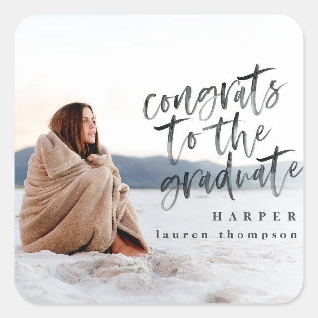 Aufkleber für Glückwunsch des Graduiertenstudiums (Vorderseite)