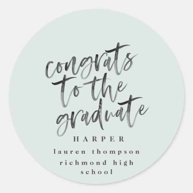 Aufkleber für Glückwunsch des Graduiertenstudiums (Vorderseite)