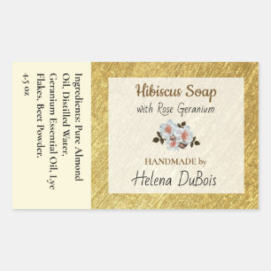 Aufkleber für Gold-Blumenprodukte Labels