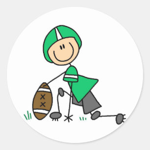 Aufkleber für Green Football Player
