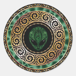 Aufkleber für grüne Alien