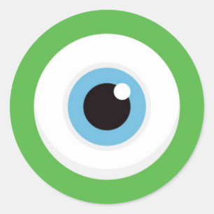 Aufkleber für grüne Monster