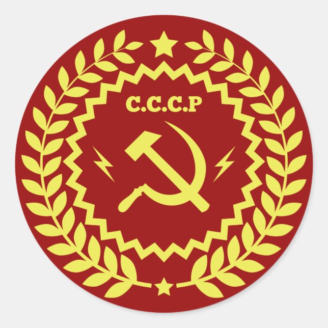 Aufkleber für Hammer und Sichel-CCCP-Abzeichen (Vorderseite)