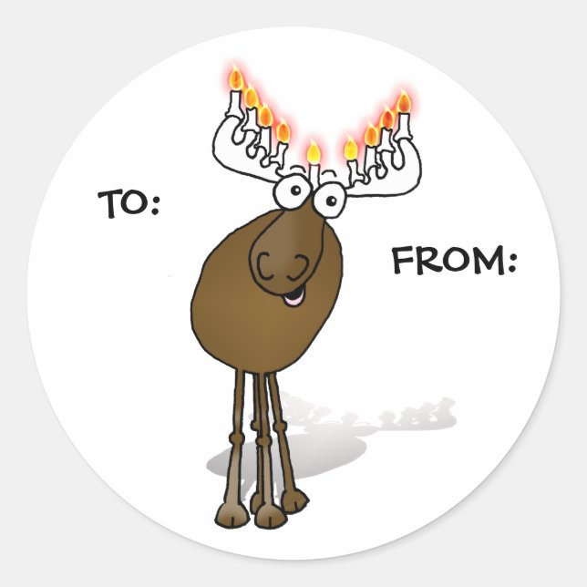 Aufkleber für Hanukkah-Geschenke: (Vorderseite)