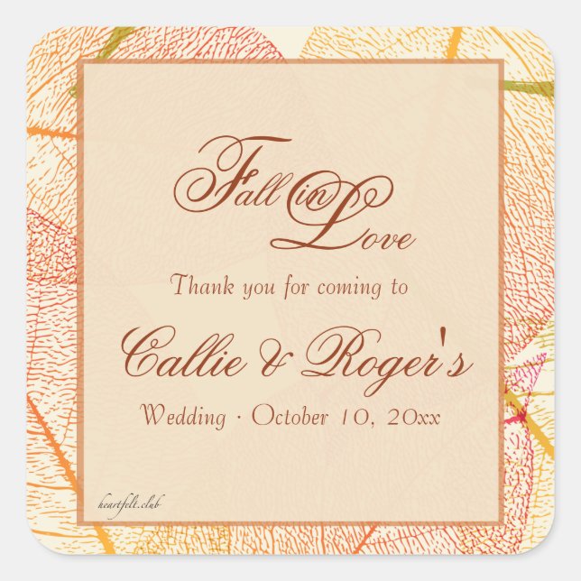 Aufkleber für Herbstlaube (Vorderseite)