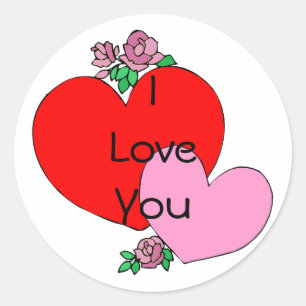 Aufkleber für Herz und Blume