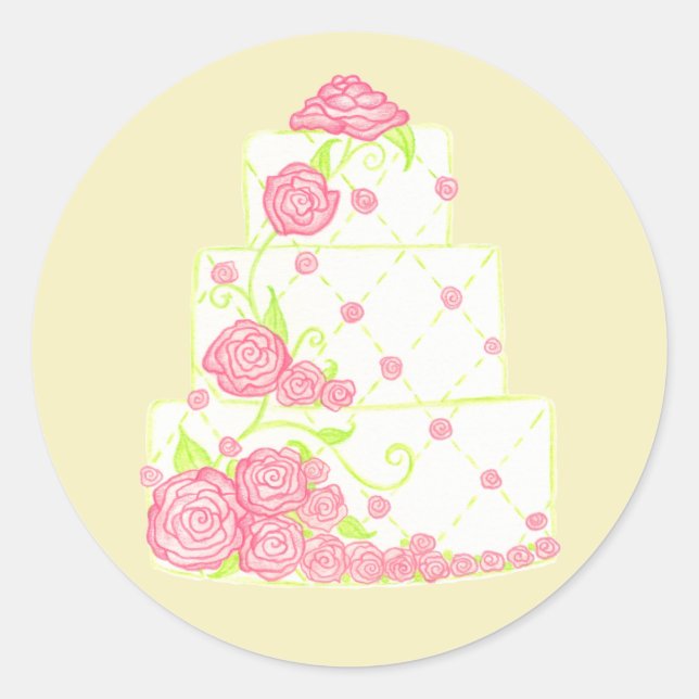 Aufkleber für Hochzeitstorte (Vorderseite)