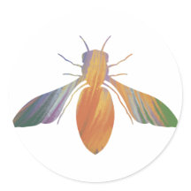 Aufkleber für Honigbienen im Acrylstil