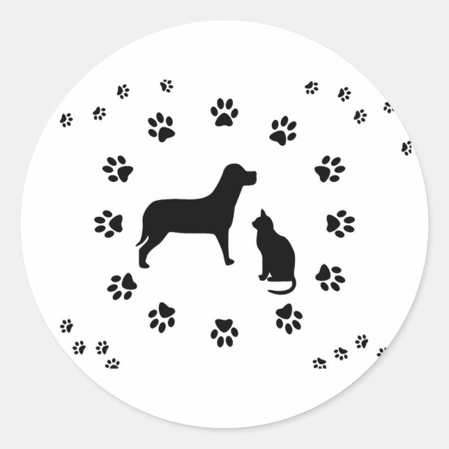 Aufkleber für Hunde und Katzen (Vorderseite)