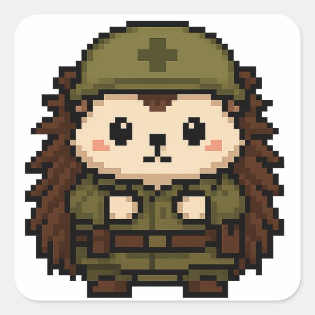 Aufkleber für Igel-Soldaten (Vorderseite)