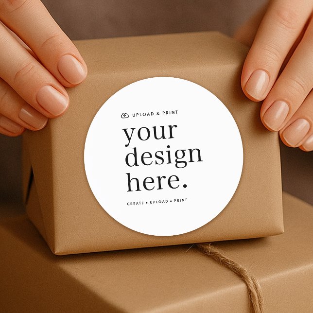 Aufkleber für Ihr Design Upload 3" rund (A versatile sticker template for personal or business use, available on a sheet or bulk roll)