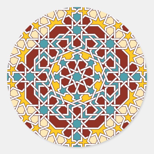 Aufkleber für islamische geometrische Muster (Vorderseite)