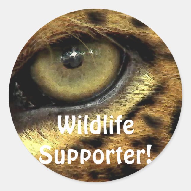 Aufkleber für Jaguar gefährdete Arten (Vorderseite)