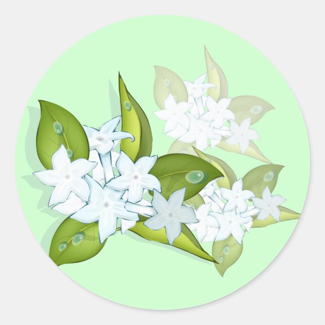 Aufkleber für Jasmine-Blume (Vorderseite)