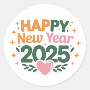 Aufkleber für jede Feier des neuen Jahres 2025