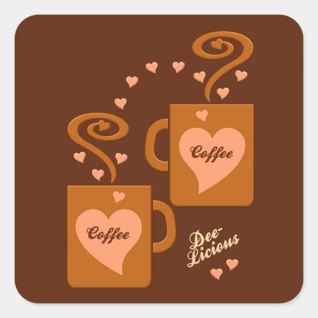 Aufkleber für Kaffeeliebhaber (Vorderseite)