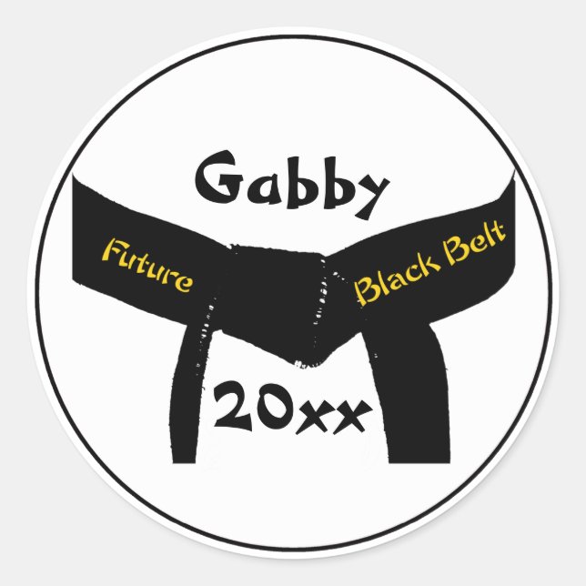 Aufkleber für Kampfkunst der Zukunft des schwarzen (Vorderseite)