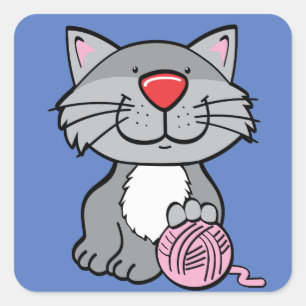 Aufkleber für Katzen und Garne