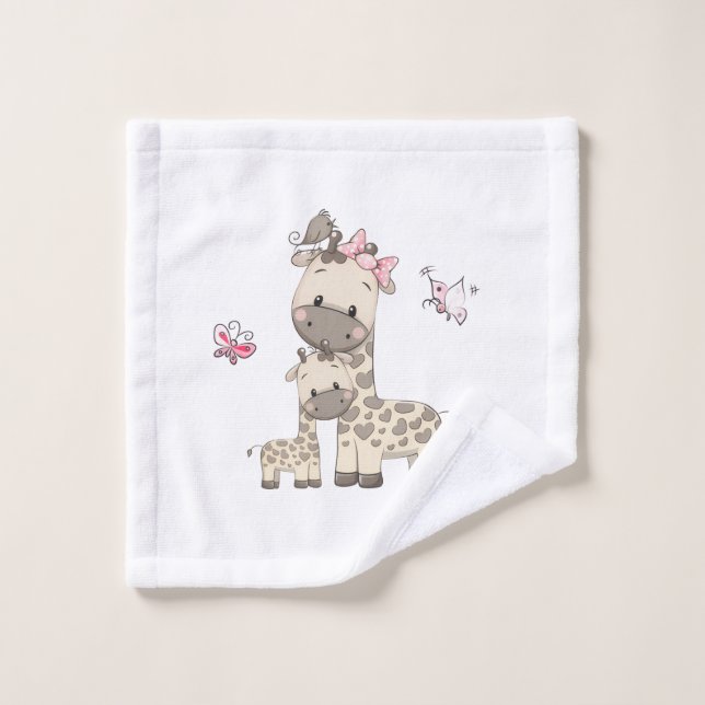 Aufkleber für Kinder Badhandtuch Set (Waschlappen)