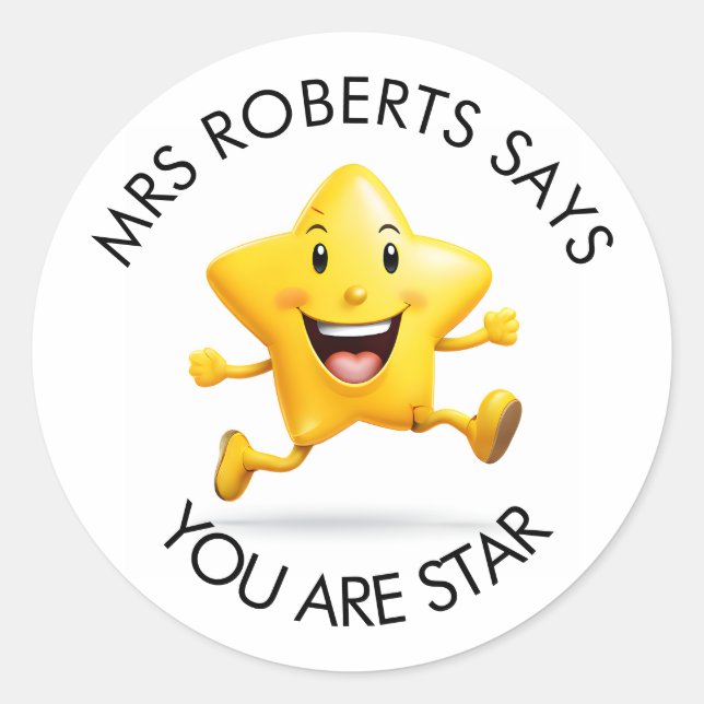 Aufkleber für Kinder für Lehrer (Vorderseite)