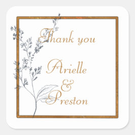 Aufkleber für klassische Marine und Gold Square