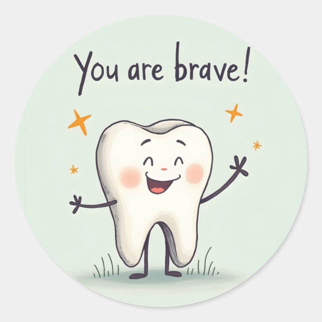 Aufkleber für kleine Zahnarztpatienten (Vorderseite)